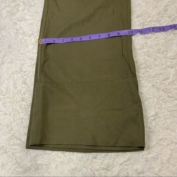 🆕 Lovers + Friends Amber Highrise Tencel Pant In Olive Green - Picture 9 of 9
